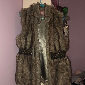 faux fur vest